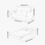 Canapé-lit complet moderne canapé-canapé convertible rembourré avec stockage