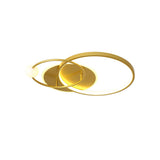 Goldfarbene LED-Einbauleuchte Mehrkreis-Deckenleuchte mit Globus