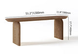 Farmhouse 51 "Bench Bench Oval Solid Wood in Walnut double