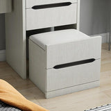 Nordic Flip Top White Makeup Vanity_Mini mit Hocker und Spiegel