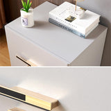 رمادي أبيض منضدة حديثة 2-drawer سرير الجليد السحرة الذهب