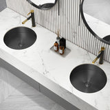 Fregadero redondo de acero inoxidable de lujo moderno de oro cepillado Fregadero de baño de montaje inferior