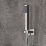 ドリーLEDブラシ付きニッケルシャワーセット10インチのハンドシャワーと浴槽スパウトシャワーコンボセット