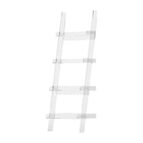 4-Shelf Ladder Bookshelf Modern Bookshelf Acrylic Clear Ladder Bookcase
