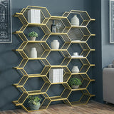 Creative Geometric Honeycomb Standard Metal Bookshelf