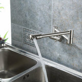 Modern Single Wall-mounted Retractable Faucet Cold Only with Dual Swing Joints