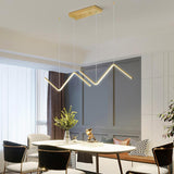 Goldene LED-Inselleuchte 2-flammige geometrische Küchenpendelleuchte