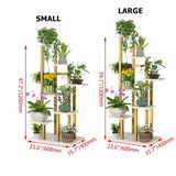 59.1 "Stand de plante à l'échelle moderne à 7 niveaux en or et blanc