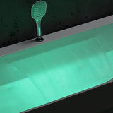 60" Modern Acrylic Rectangular Whirlpool Water Massage Bathtub in Chromatherapy LED