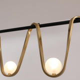 現代青銅色の線形島ライト ダイニング ルームのための独特な螺線形の吊り下げ式ライト