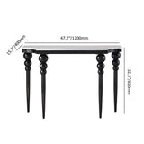 47.2 "Table de console de marbre noir classique