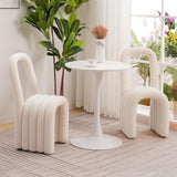 كرسي غرفة الطعام البيضاء الحديثة كرسي (مجموعة من 2)