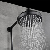 Système de douche mural de style industriel 2 fonctions en noir