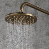Brewst Round Rain Showerhead Only Wall Mount Shower System in Antique Brass Solid Brass