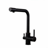 Stev Monobloc Dual Lever Kitchen Mixer Tap with Water Filtering in Antique Black