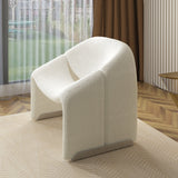 Sillón moderno blanco Boucle Accent Lounge &amp; Chair