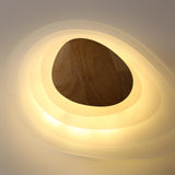 LED minimaliste blanc flatter le plafond plafonnier métal arcylique et bois