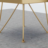 Table nause nordique en métal avec 2 étagères et table de chevet