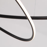 Moderne LED Pendelleuchte Circa Design Hängeleuchte in Schwarz