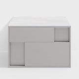 Modern Nightstand White Nightstand Wood Cabinet Bedside Table with 2 Drawers for Bedroom