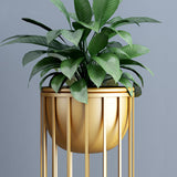 Plante d'or plante moderne jardinière avec support en or pour le métal intérieur et extérieur