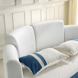 White Round Platform Bed Faux Leather Upholstered Bed with LED Light