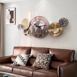 Glam World Map Reloj de pared de metal Decoración creativa para colgar en el hogar