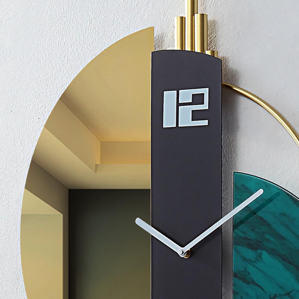 Unique Creative Geometric Oversized Wall Clock 3D Iron Home Decor