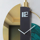 Reloj de pared de gran tamaño geométrico creativo único Decoración del hogar de hierro 3D