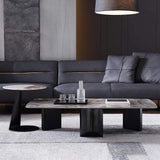 Modern Rectangular Stone-top Coffee Table & Side Table Set of 2-Richsoul-Coffee Tables,Furniture,Living Room Furniture