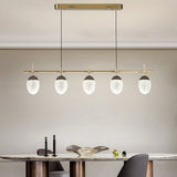 Modern 3-Light Acrylic LED Kitchen Island Light in Gold 3 Color Mode for Dining Room