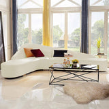 Modern Faux Leather Sectional Sofa Upholstered L-Shaped Corner Sofa Orange Sofa-Richsoul-Furniture,Living Room Furniture,Sectionals