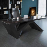 70.9" Modern Minimalist Rectangular Black Computer Desk-Desks,Furniture,Office Furniture