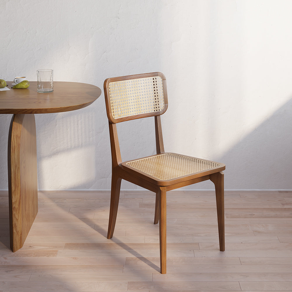 Modern Black Dining Chair Rattan Ash Dining Chair