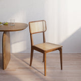 Modern Black Dining Chair Rattan Ash Dining Chair