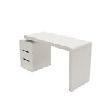 Mular 47" Weißer Schreibtisch mit 3 Schubladen und Aufbewahrungsschrank für das Büro