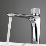 Chrom-moderner Badezimmer-Einloch-Wasserhahn-Wasserhahn mit Druckknopf