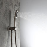 Modern 12" Wall Mounted Shower System with Handheld Shower Pressure Balance Valve
