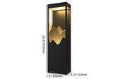 26" Modern Flush Mounted LED Outdoor Lighting Wall Sconces Layered Cuboid