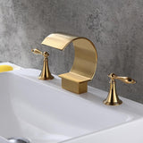 شلال موني على نطاق واسع مقبض الحمام بالوعة الحنفية في الذهب اللامع