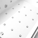 71" Acrylic LED Water Massage Bathtub Decoration Transparent in White