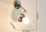 Bubble Wall Sconce with Clear Glass Ball Shade and Chrome Finish