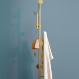Rack-rack en laiton Gold Round Crochets Entrée d'entrée de cintre autoportant Base de marbre