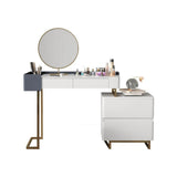 39.4 "Vanité de maquillage blanc minimaliste avec 2 tiroirs miroir inclus