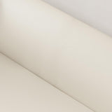 Sofá Moderno Blanco Roto y Marrón para 3 Plazas Tapizado en Piel Microfibra Rectángulo