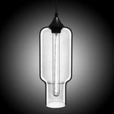 Hand-Blown Glass Jar-Shaded Pendant Light in Clear