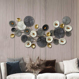 Elegante decoración de pared de metal 3D Plantas creativas Arte colgante para el hogar