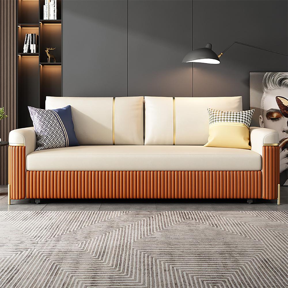 JP Furniture - Linen Click-Clack Sofa Bed With Storage