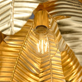 GLAM GOLD LEAF الثريا المعدنية أوراق مصباح ضوء قلادة غرفة المعيشة غرفة نوم