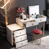 Modern Makeup Vanity Expandable Dressing Table with Cabinet Mirror Included